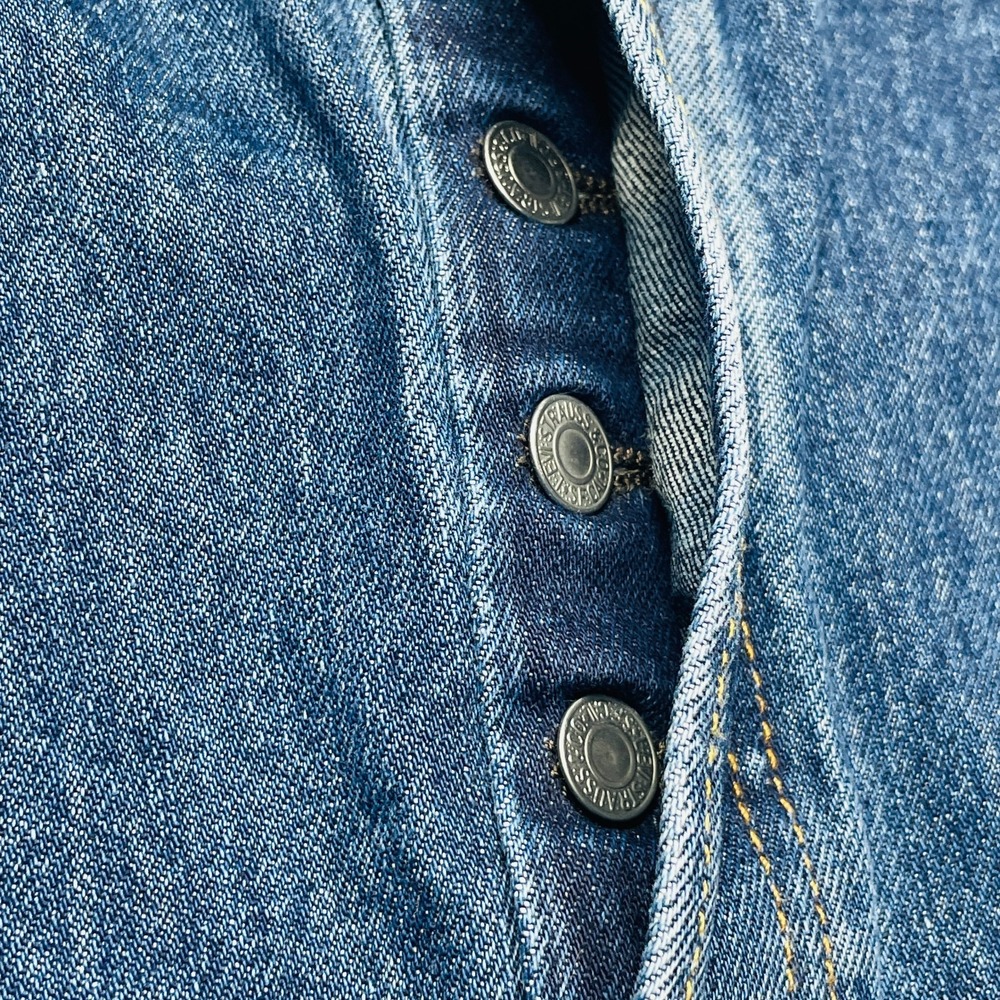 Levi's 501 Men's Measured W30 L30 Blue Button Fly Straight Jeans Red Tab 30x30 - Picture 9 of 16
